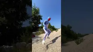 Funny Spiderman Head Stuck In Sand