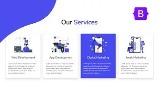 How To Create Animated Our Services Section | Using HTML, CSS and Bootstrap | Swapnil Codes
