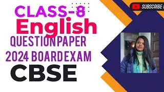Arunachal Pradesh Board | English Question Paper 2024 | Class 8 | #cbseboard #cbse #class8#courseb