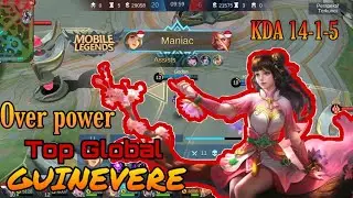 MANIAC!!! GUINEVERE 14 KILL No mercy!!!-Top global Guinevere | MLBB
