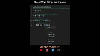 Check If Two Strings are Anagram in Python | Python Examples | Python Coding Tutorial | Interview
