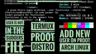 Creating New User on Arch Linux Proot Termux