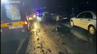 VIDEO: Accident mortal, cu trei maşini implicate, în localitatea Traian, după pod