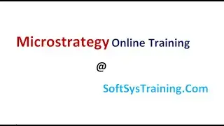 Microstrategy 10 Online Training, Microstrategy Videos, Microstrategy Tutorials