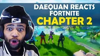 DAEQUAN REACTS FORTNITE CHAPTER 2 | FIRST WIN!