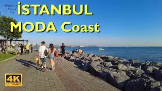 Kadıköy Moda Walking Tour 4K UHD Istanbul Turkey | Bahariye - Moda Sahili - Fenerbahçe Stadium
