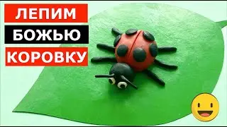 Из пластилина БОЖЬЯ КОРОВКА. Учим цвета. Учим цифры. Как слепить птицу. Modelling clay.