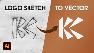 How To Turn A Sketch To A Vector Logo Design - Illustrator Tutorial