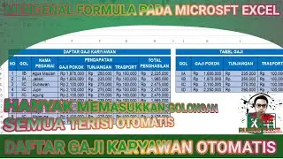 Tutorial #33 DAFTAR RINCIAN GAJI RUMUS EXCEL VLOOKUP