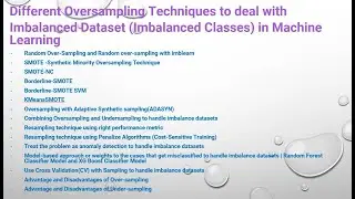 Different Oversampling techniques to handle imbalance data in machine learning | SMOTE | Part3