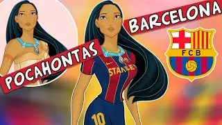Disney Princesses as soccer players