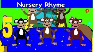 Five Little Monkeys -  Children nursery rhymes - Yleekids