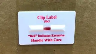【Shock Clip Label 50G Impact Indicator: Impacted & Activated】