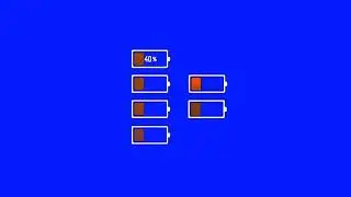 Battery charging Green Screen Animation