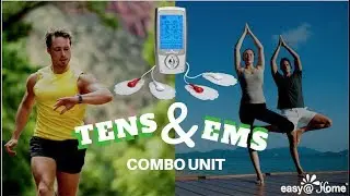 Tens + EMS combo unit for pain relief management and electrical muscle stimulation/workout recovery