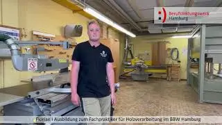 Auszubildender Florian aus der Tischlerei