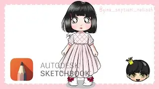 SpeedPaint | Autosesk Sketchbook Pink Dress Chibi ★★★
