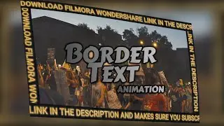 Border Text Scroll || Scrolling Text || Filmora Tutorial