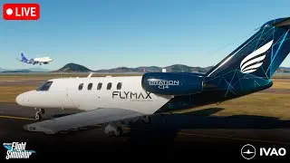 🔴[ LIVE-IVAO ]🔴 ✈️Voando pela FlyMax | SBGO SBBR | C25C | FLYMAX VA | MSFS2020