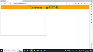 How to use textarea tag in html