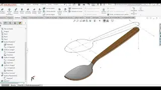 How to make spoon in SolidWorks 2022