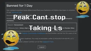 Peak Cant stop taking Ls from roblox..