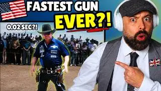 British Dad Reacts to the FASTEST Gun Ever… (0.02 Seconds?!)