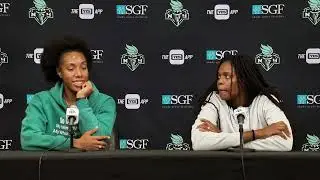 New York Liberty 2023 End of Season Interviews with Jonquel Jones & Kayla Thornton