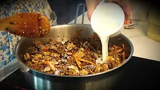 Гречка с курицей и грибами