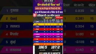 आईपीएल प्वाइंट्स टेबल 18/05/23, विराट कोहली ने लगाया 6वें आईपीएल शतक।#आईपीएल2023 #कोहली #kingkohli