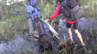 Алёна застряла в ловозерском болоте
