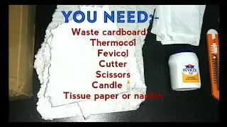 Making A Mountain With Cardboard And Thermocol For School Project