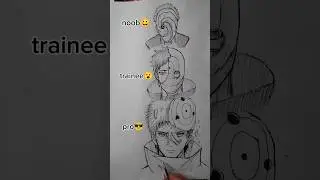 how to draw Obito Uchiha