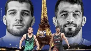 The tough and intense wrestling match between Hassan Yazdani and Ramazanov in the Paris Olympic fina
