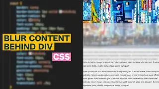 Blur content behind div with CSS