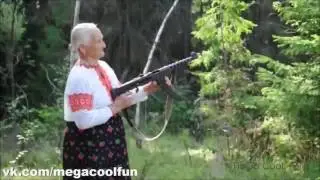 Бабка стреляет с автомата!)) и подборка смешных видео 😂😂😂