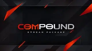 Compound, Sleek Twitch Overlay : Red Stream Package
