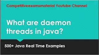 What are Daemon Threads in java and how to create them?