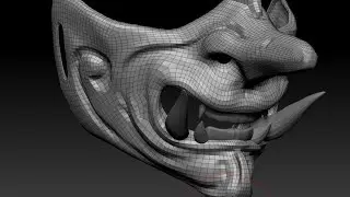 ZBrush 3D Modeling Samurai Mask