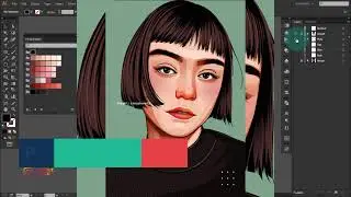 CARA MEMBUAT VECTOR ART PORTRAIT Part 3 "Drawing Lips"| Adobe Illustrator