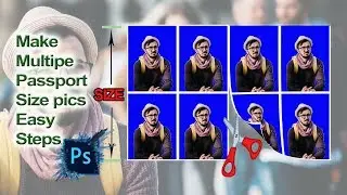 How to create a passport size photo in Photoshop CC | Passport photo size