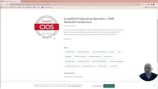 I got the  CompTIA IT Operations Specialist – CIOS Stackable Certification