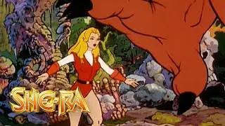 She-Ra faces a giant dinosaur | She-Ra Official | Masters of the Universe Official