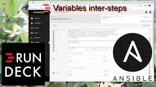 Utiliser et créer des variables entre étapes sur Rundeck avec Ansible