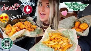 Eating My Boyfriend's FAVORITE FAST FOOD ORDERS For The ENTIRE DAY!