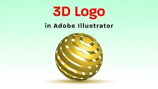 Circle Striped 3D Shapes Tutorial | How to Create 3D Globe Spiral | Adobe Illustrator Tutorial