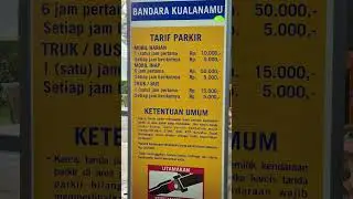 Tarif Parkir Inap Bandara Kualanamu 2024 #parkirinap #kualanamu #bandara #tarif