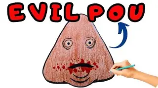Como DIBUJAR a POU MALVADO de La VENGANZA de POU / How to DRAW Evil POU (BOU'S REVENGE)