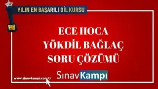 İNGİLİZCE YÖKDİL BAĞLAÇ SORU ÇÖZÜMÜ I ECE HOCA