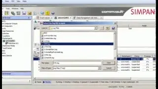 CommVault Simpana View / Send Log Files and View contents of Log Files